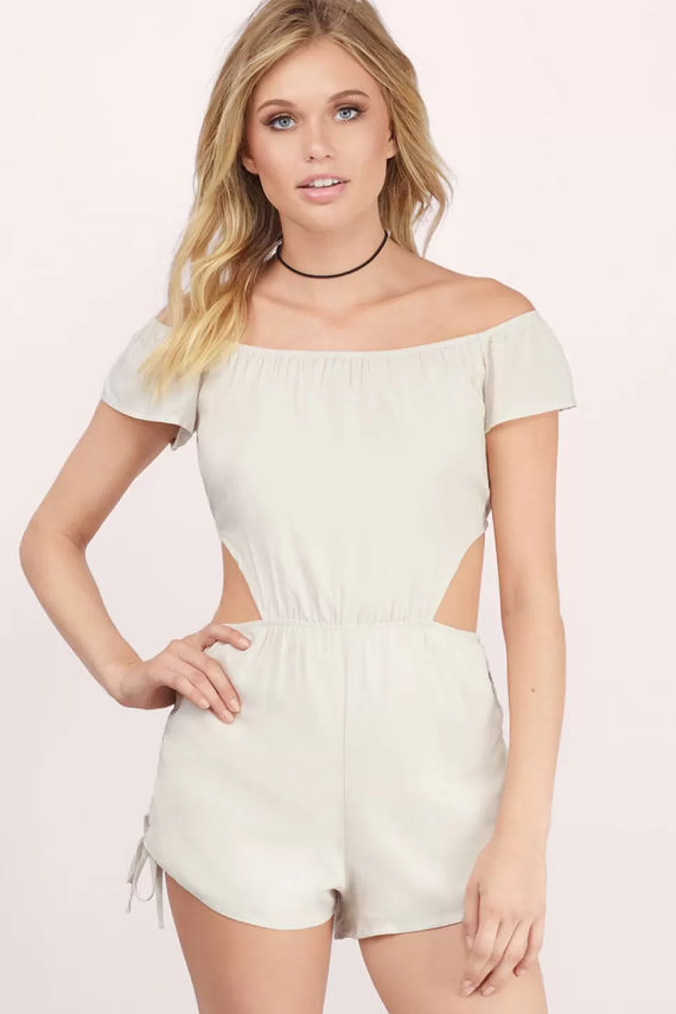 Rompers & Jumpsuits*Tobi With You Off Shoulder Romper Toast