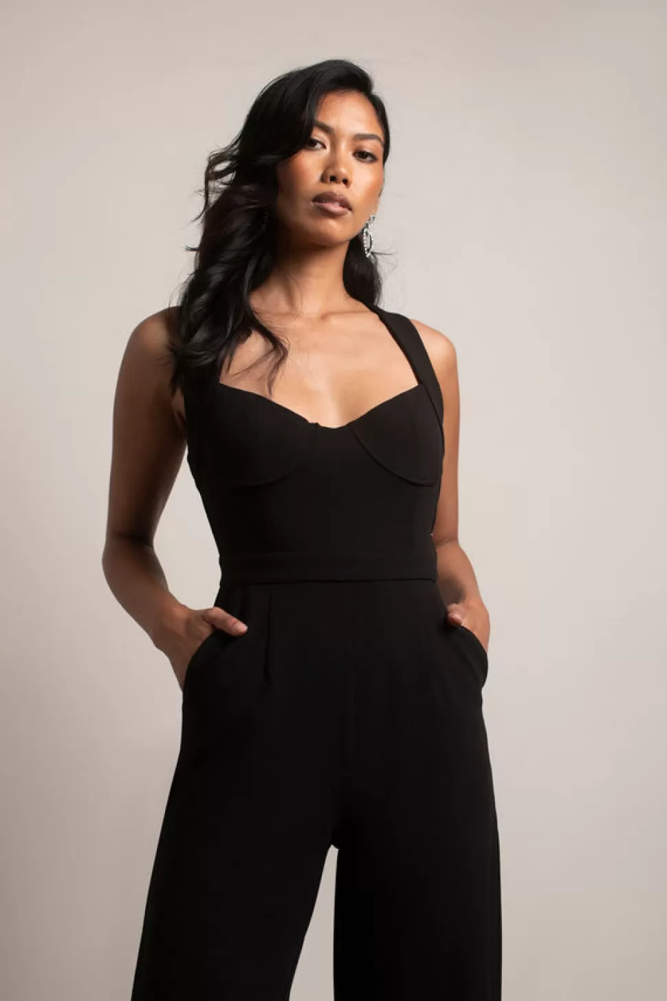 Rompers & Jumpsuits*Tobi Yessenia Split-Hem Jumpsuit Wine | Black