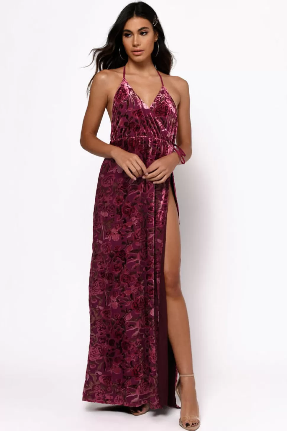 Wrap Dresses*Tobi Yulia Wrap Maxi Dress Wine