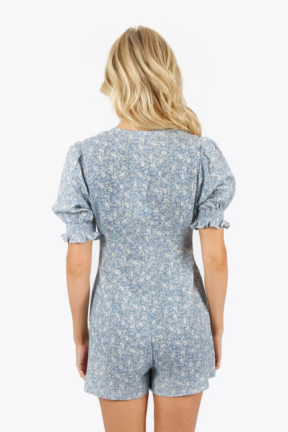 Rompers & Jumpsuits*Tobi Zainab V Neck Romper Blue Paisley